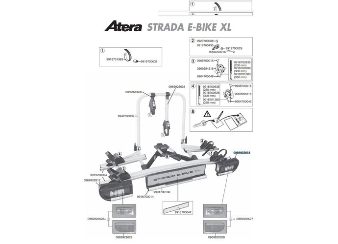 Atera części - Sport/E-bike XL/DL plastikowy zacisk do balustrady